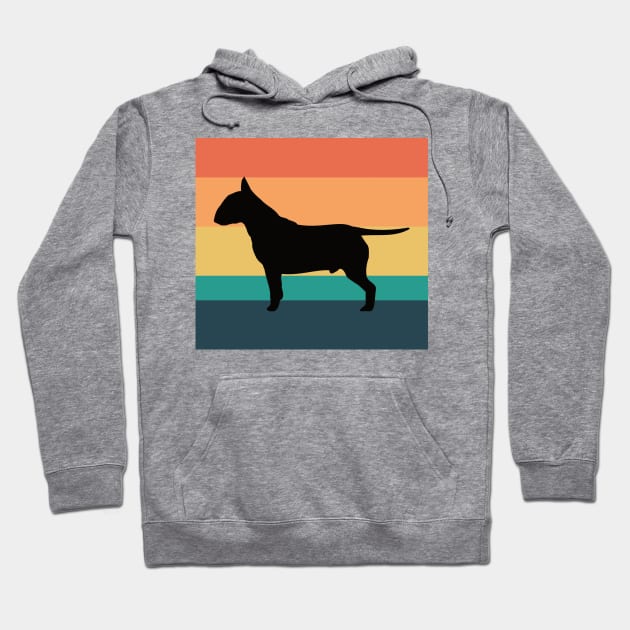 Vintage Sunset Bull Terrier Dog Owner Gift Hoodie by DPattonPD